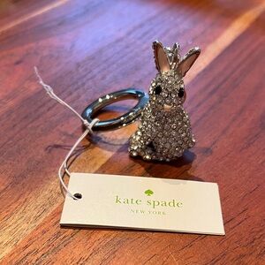 NWT • KATE SPADE BUNNY KEY FOB/CHAIN